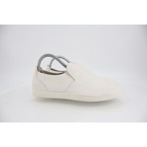 ECCO Womens Leisure Slip-On Shoes Size 38 7 / 7.5 White Leather Comfort Casual